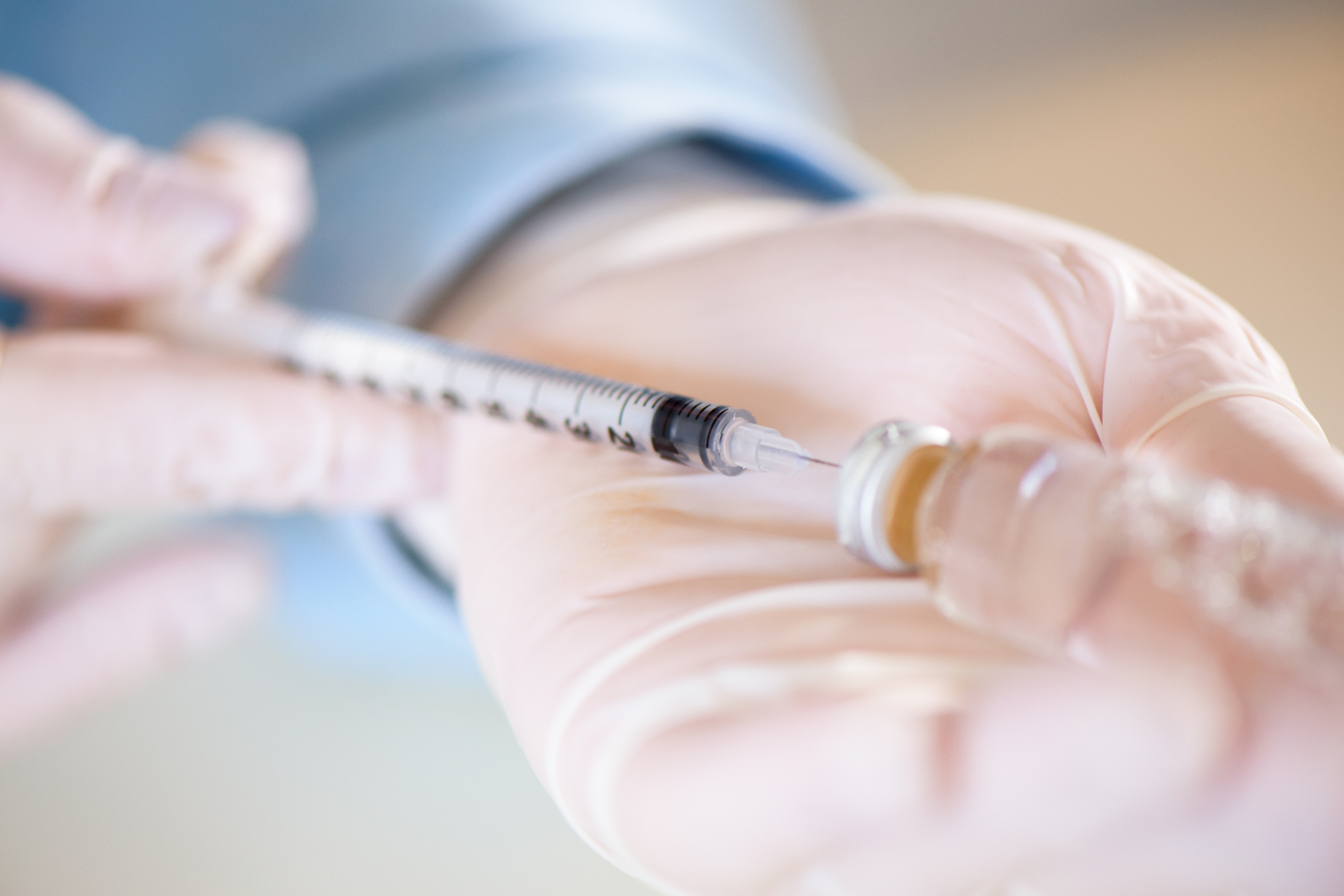 syringe and vial