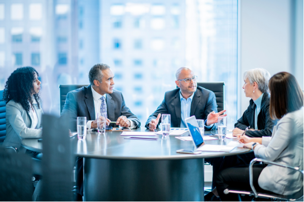 A group of people around a table